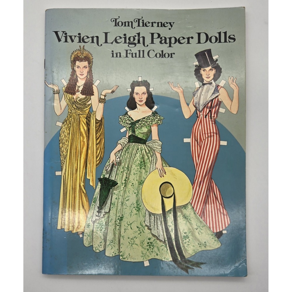 Tom Tierney Vivien Leigh Paper Dolls Book Full Color Complete Uncut Vintage